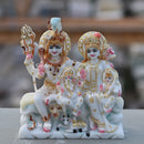White Marble Shiv Parivar Idol | 7 Inch