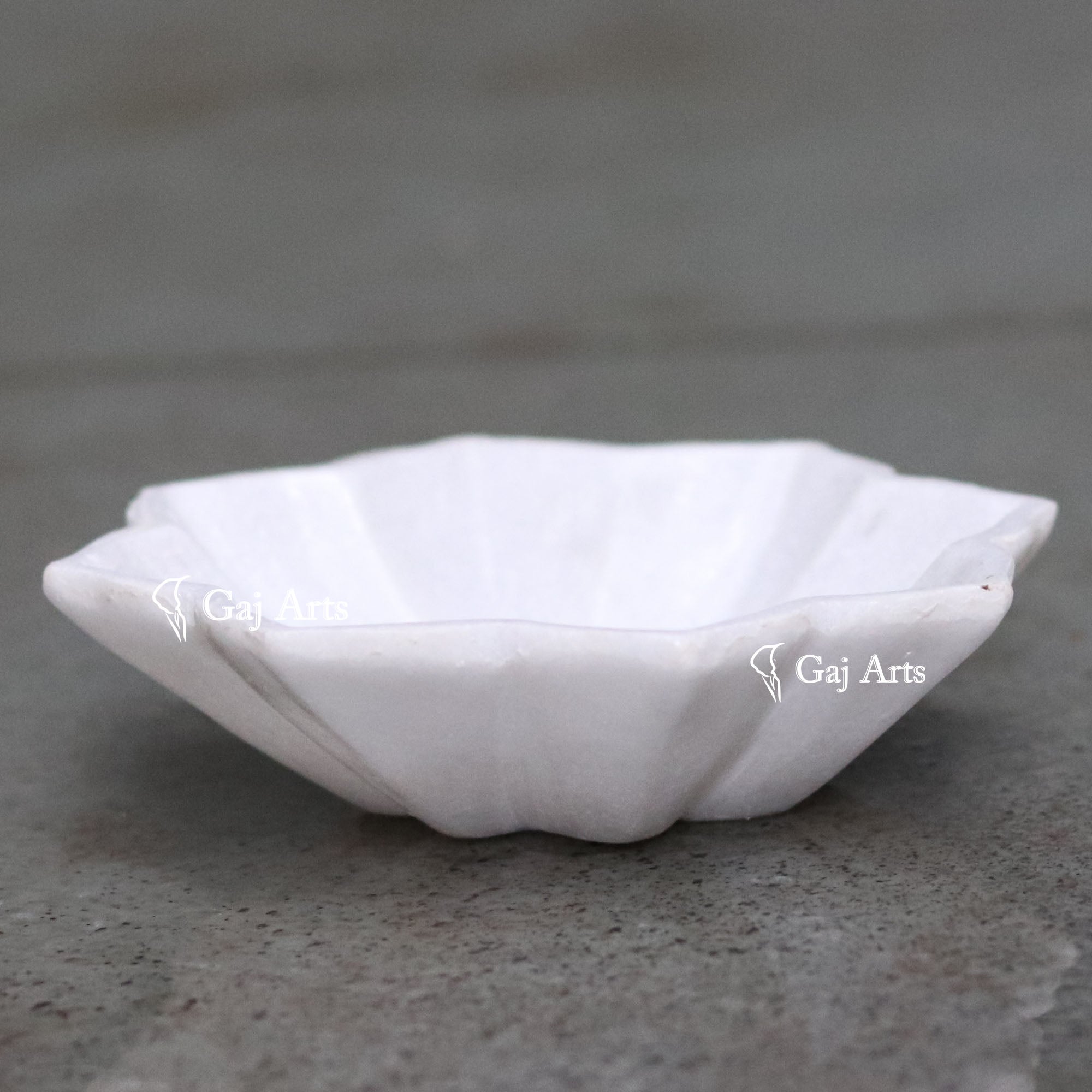 White Marble Compact Flower Bowl | 5 Inch