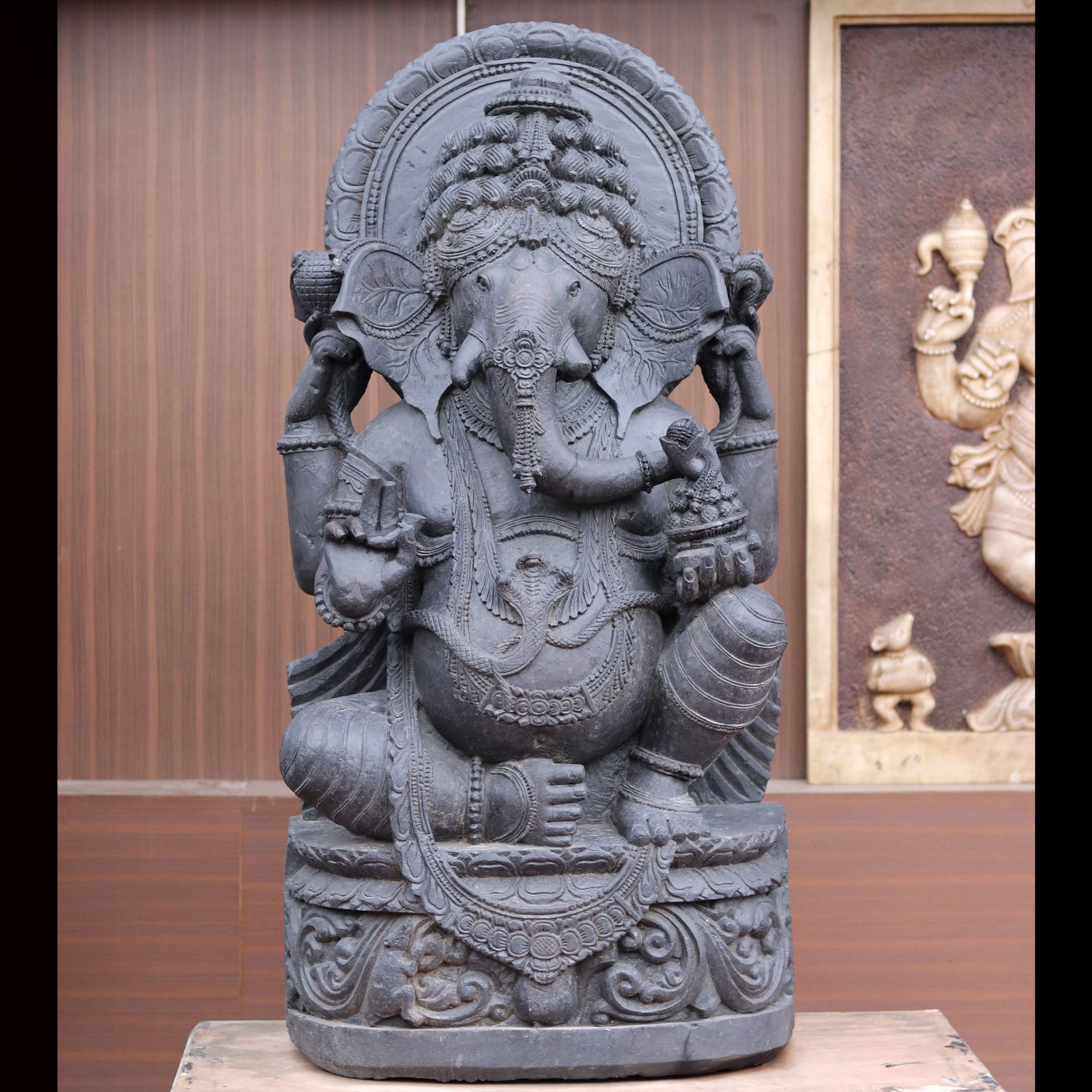 Sandstone Ganesh Murti | 60 Inch
