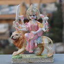 White Marble Durga Mata Statue | 12 Inch