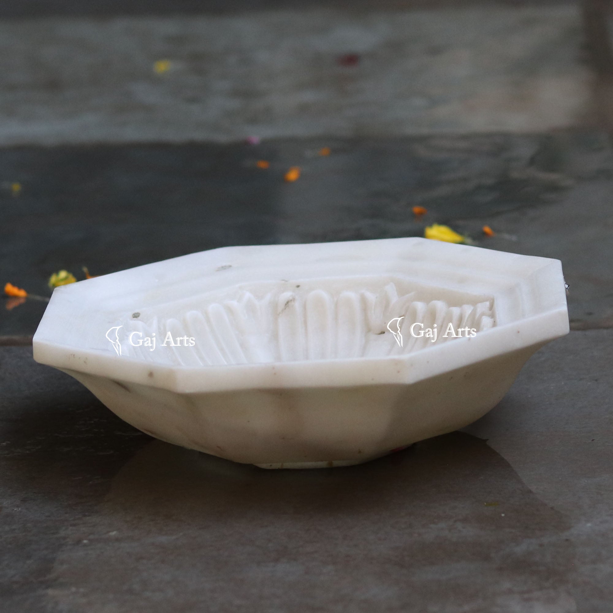 White Marble Premium Decorative Bowl | 12 Inch