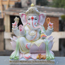 White Marble Ethiopia Ganpati Idol | 18 Inch