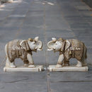 Antique Finish Elephant Statue | 18 Inch