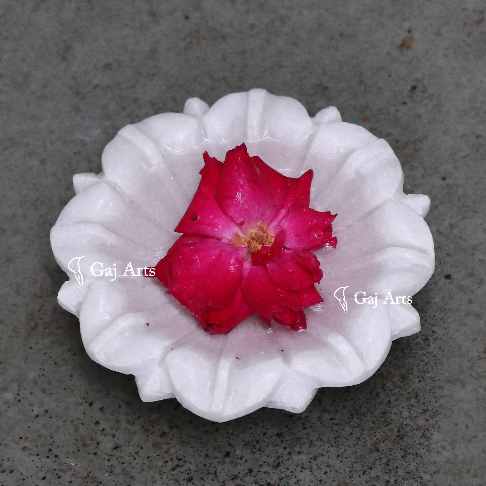 White Marble Flower Bowl | 5 Inch