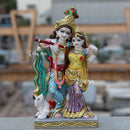 Super White Makrana Marble Radha Krishna Jugal Jodi Murti | 18 Inch