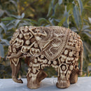 Marble Powder Elephant Statue | 12 Inch