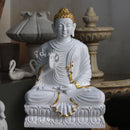 White Marble Buddha Statue | 36 Inch