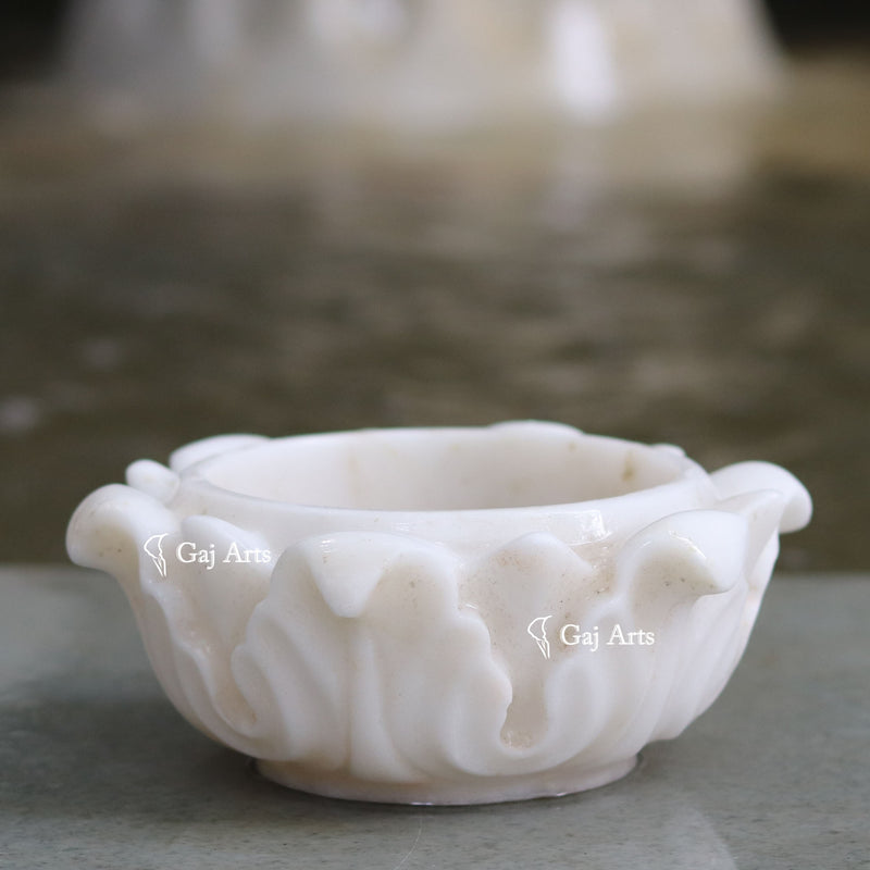 Marble Flower Bowl 6”