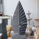 Granite Stone Dual Texture Modern Sculpture | 76 Inch