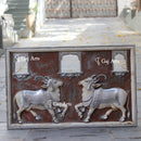 White Marble Jharokha & Cow Wall Panel | 40 Inch