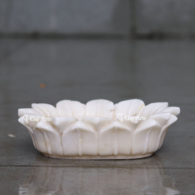 Marble Flower Bowl 9”