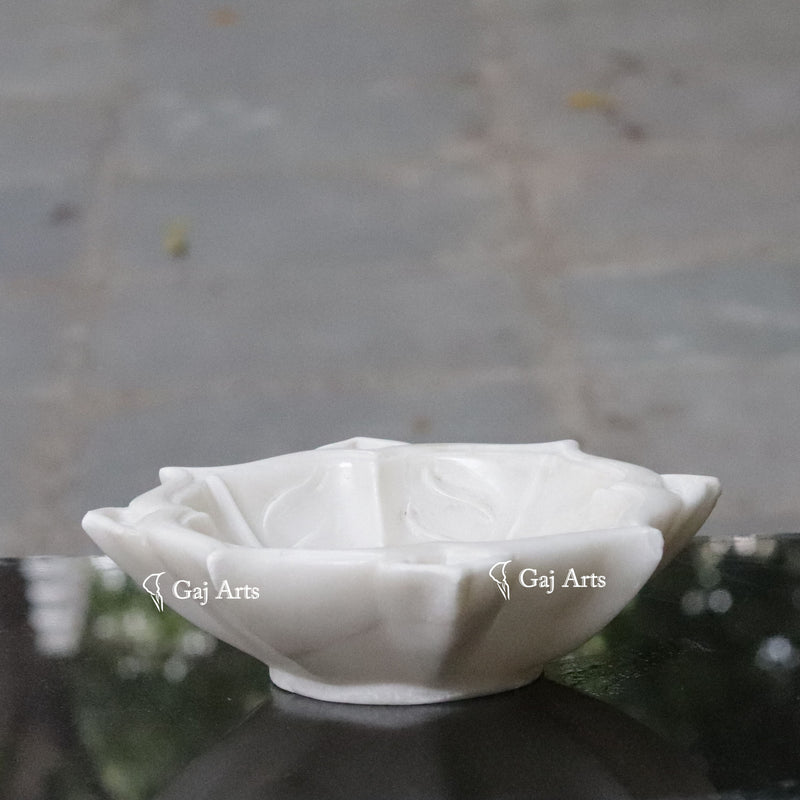 Marble Flower Bowl 9”