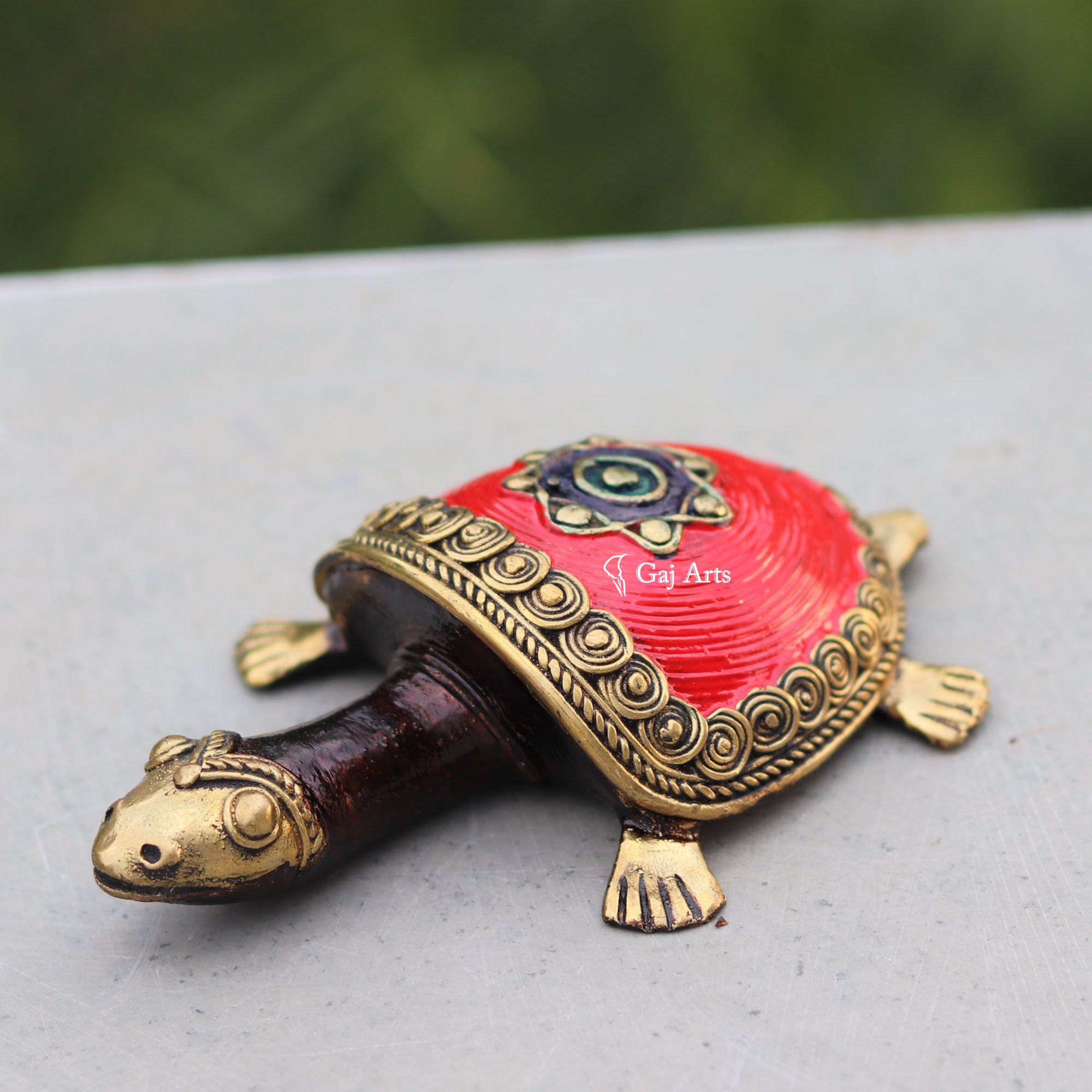Handcrafted Bastar Dhokra Art Tortoise Sculpture | 4.5 Inch
