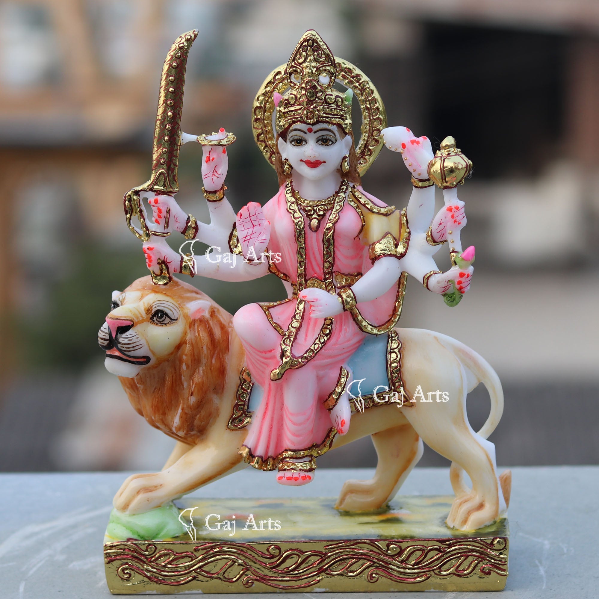 Marble Durga Mata Statue | 9 Inch