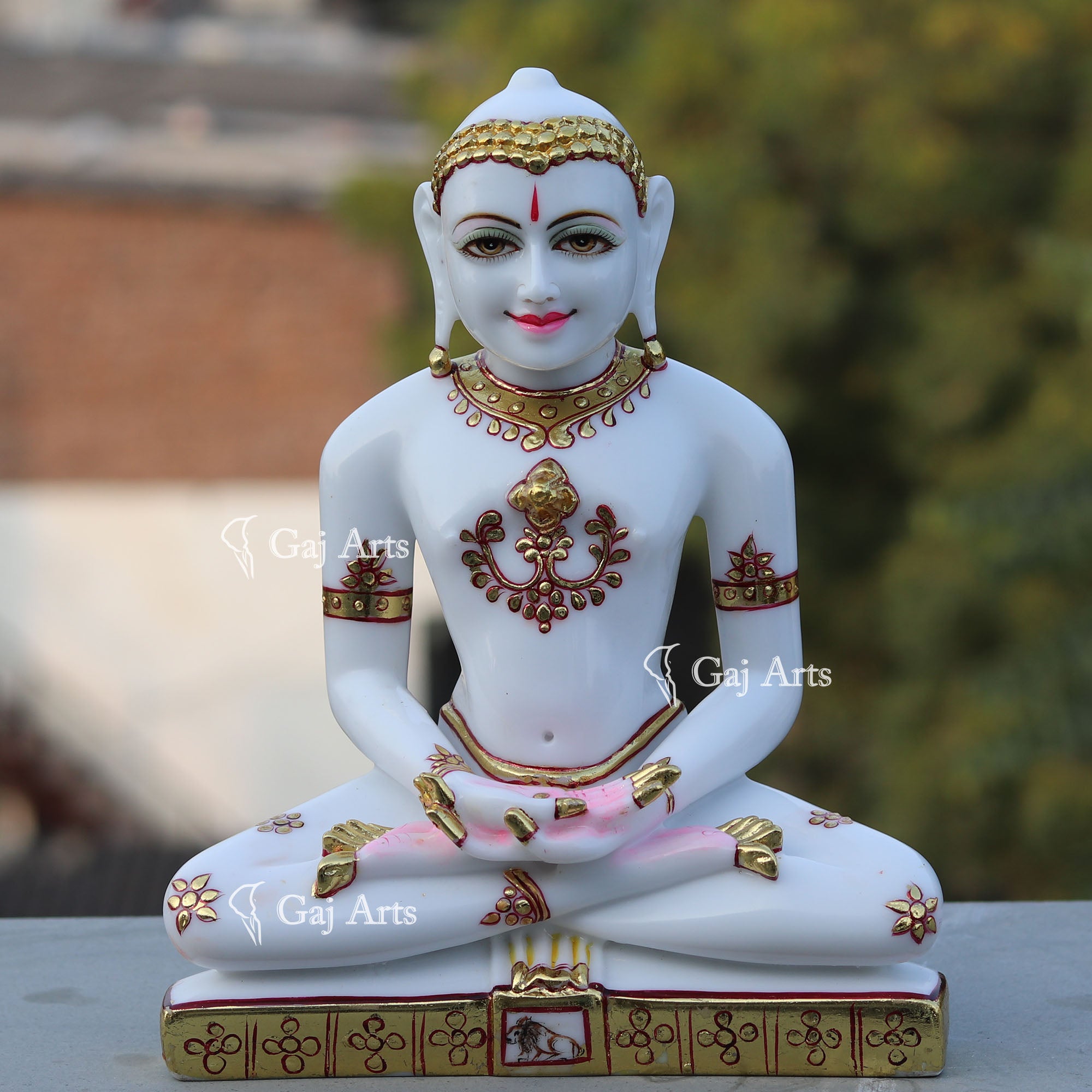 Marble Ethiopia Jain Idol | 11 Inch