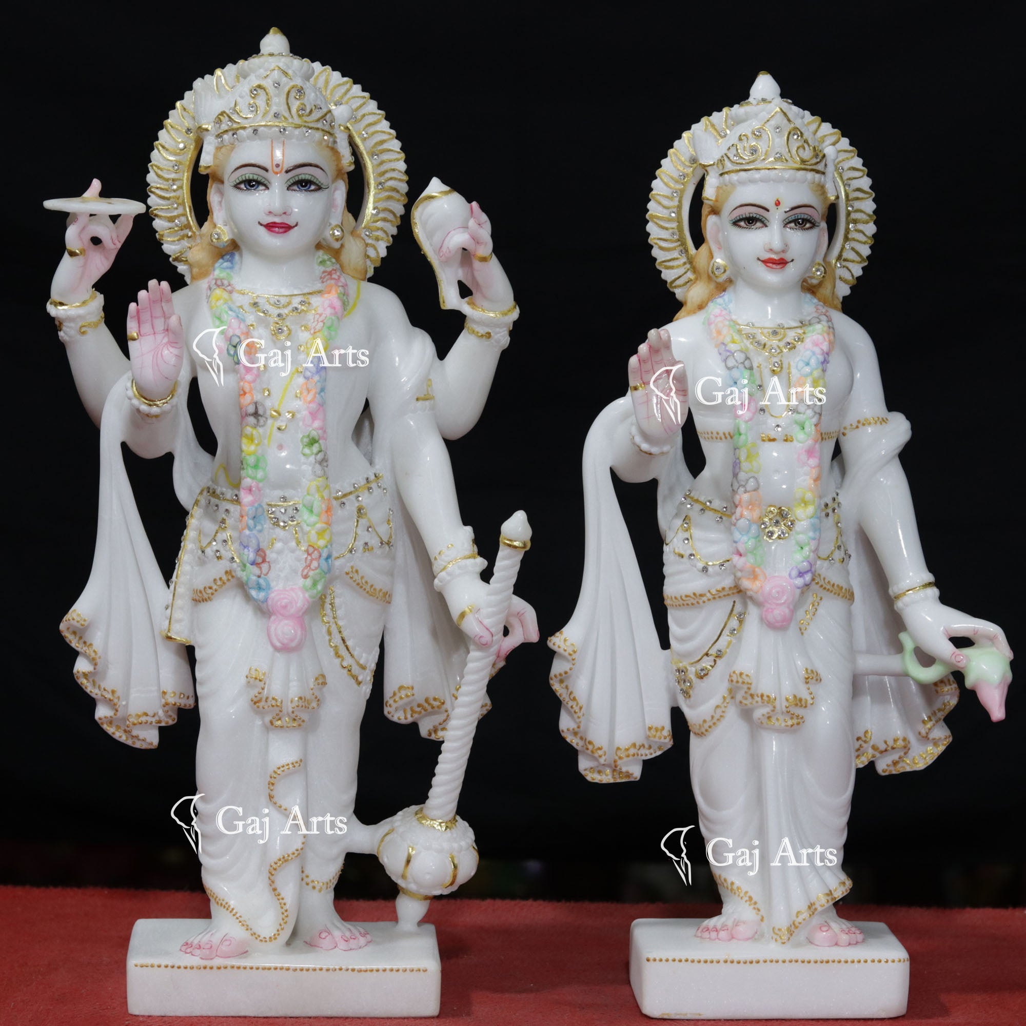 Marble Lakshmi Narayan Idol | 18 Inch