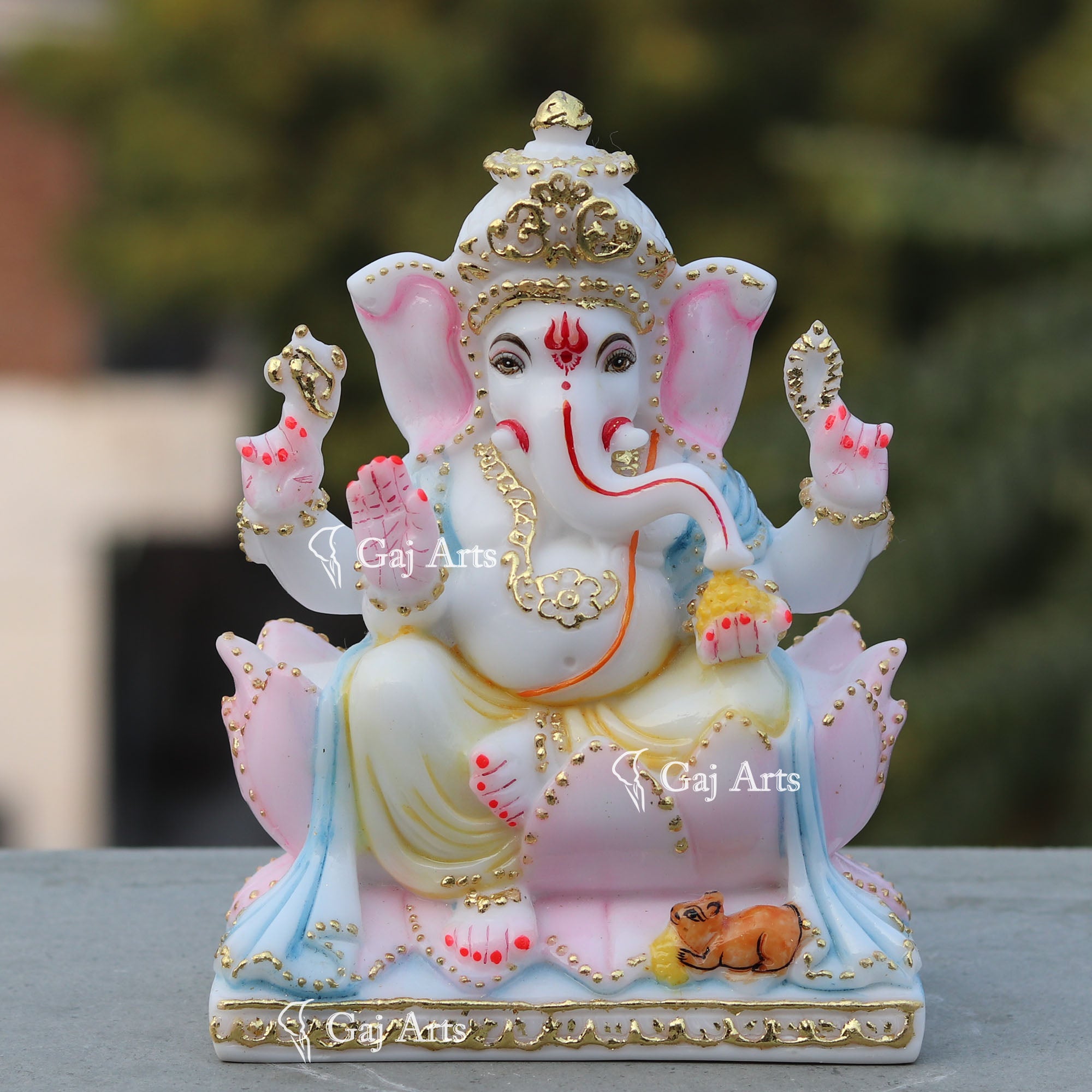 Premium Marble Ganesh Statue | 7 Inch
