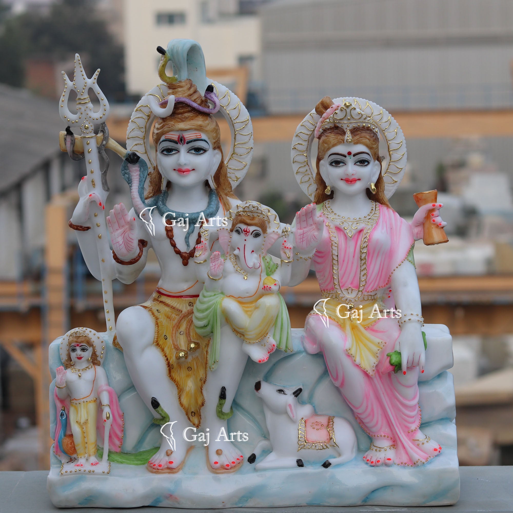Marble Shiv Parivar Idol | 24 Inch