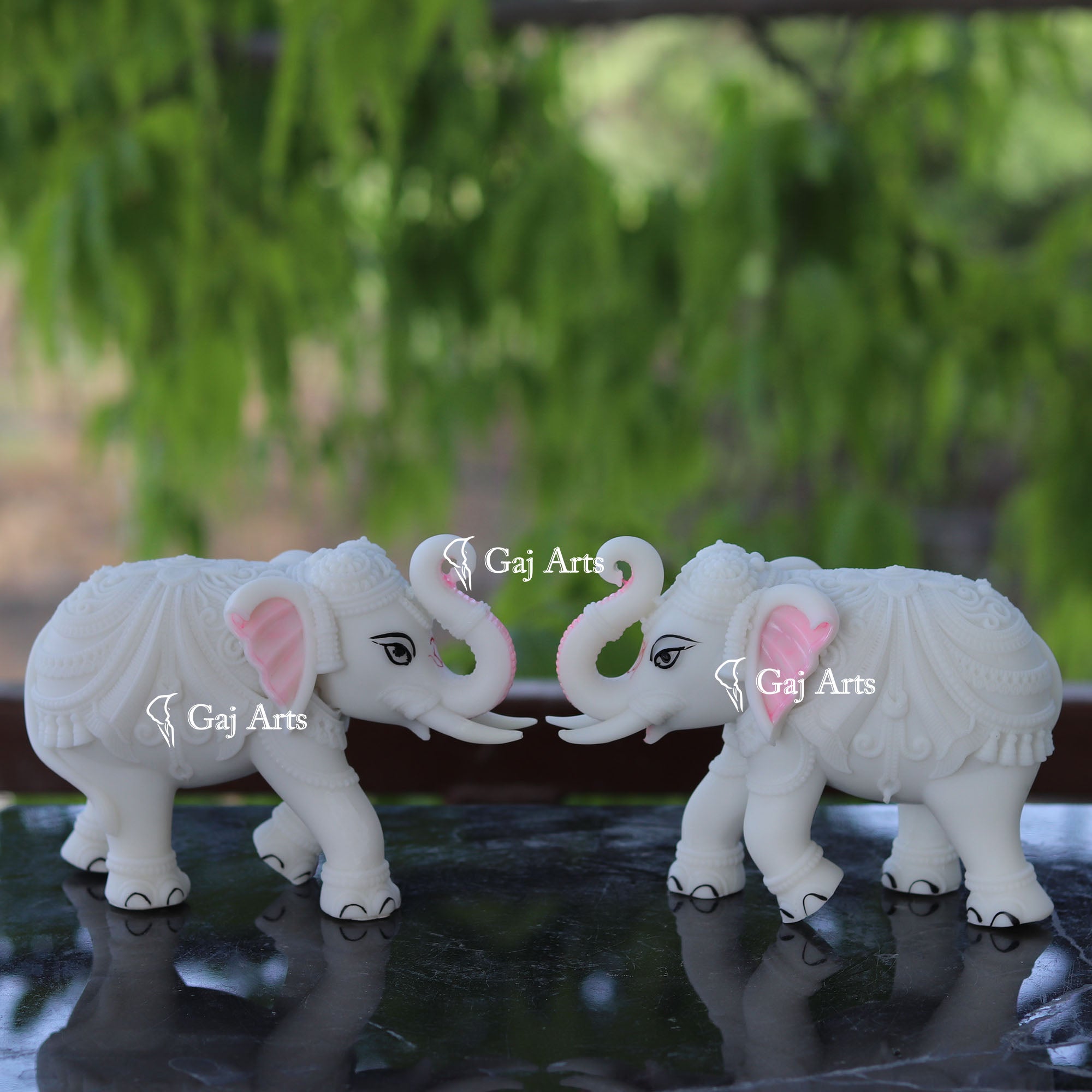 Korean Marble  Elephant Statue | 6 Inch