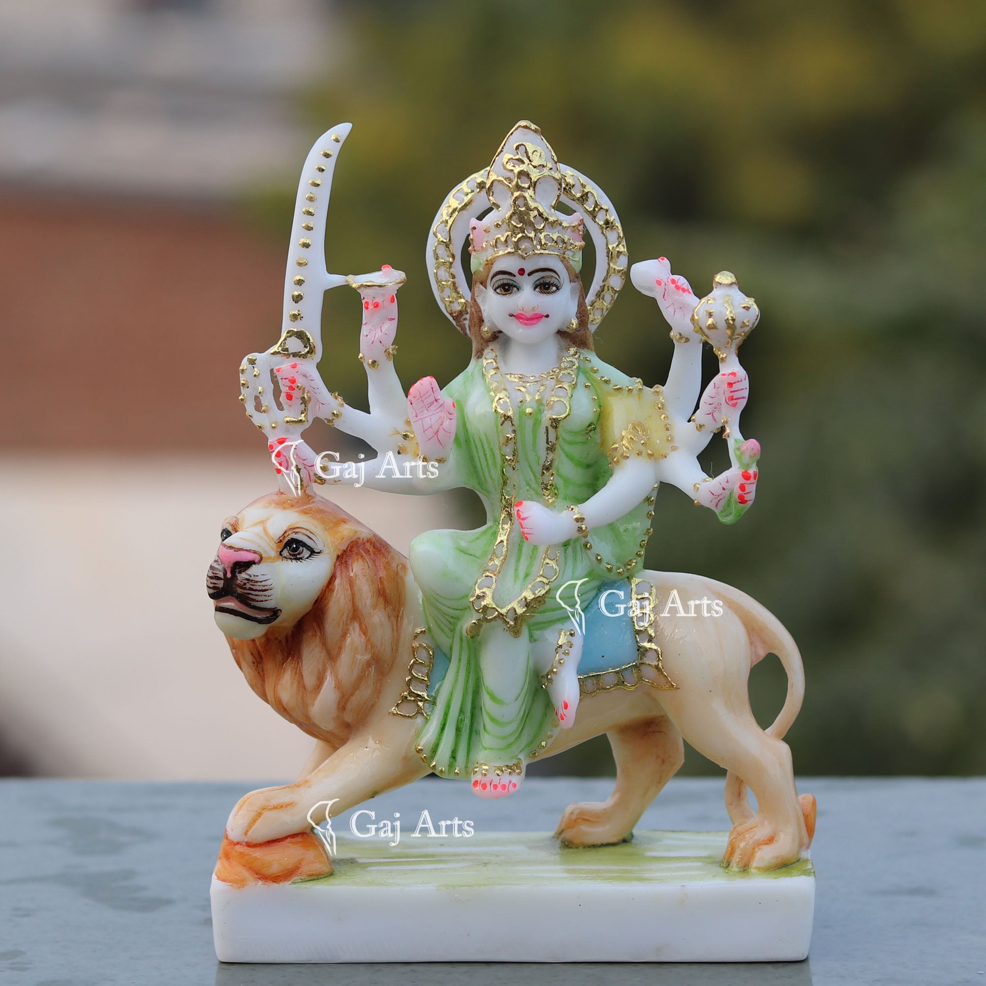Marble Durga Mata Statue | 7 Inch