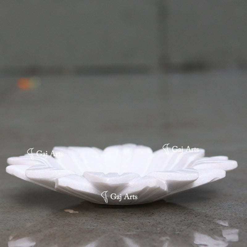 Marble Flower Bowl 8"