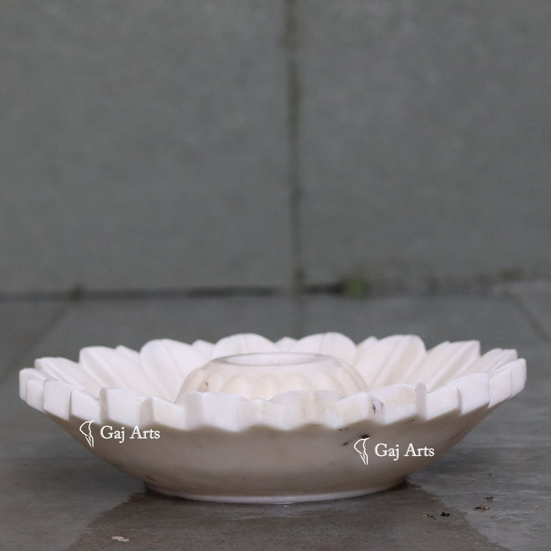 Marble Flower Bowl 15”