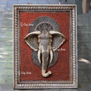 Antique Finish Elephant Face Wall Panel  | 48 Inch