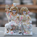 White Marble Shiv Parivar Idol | 7 Inch