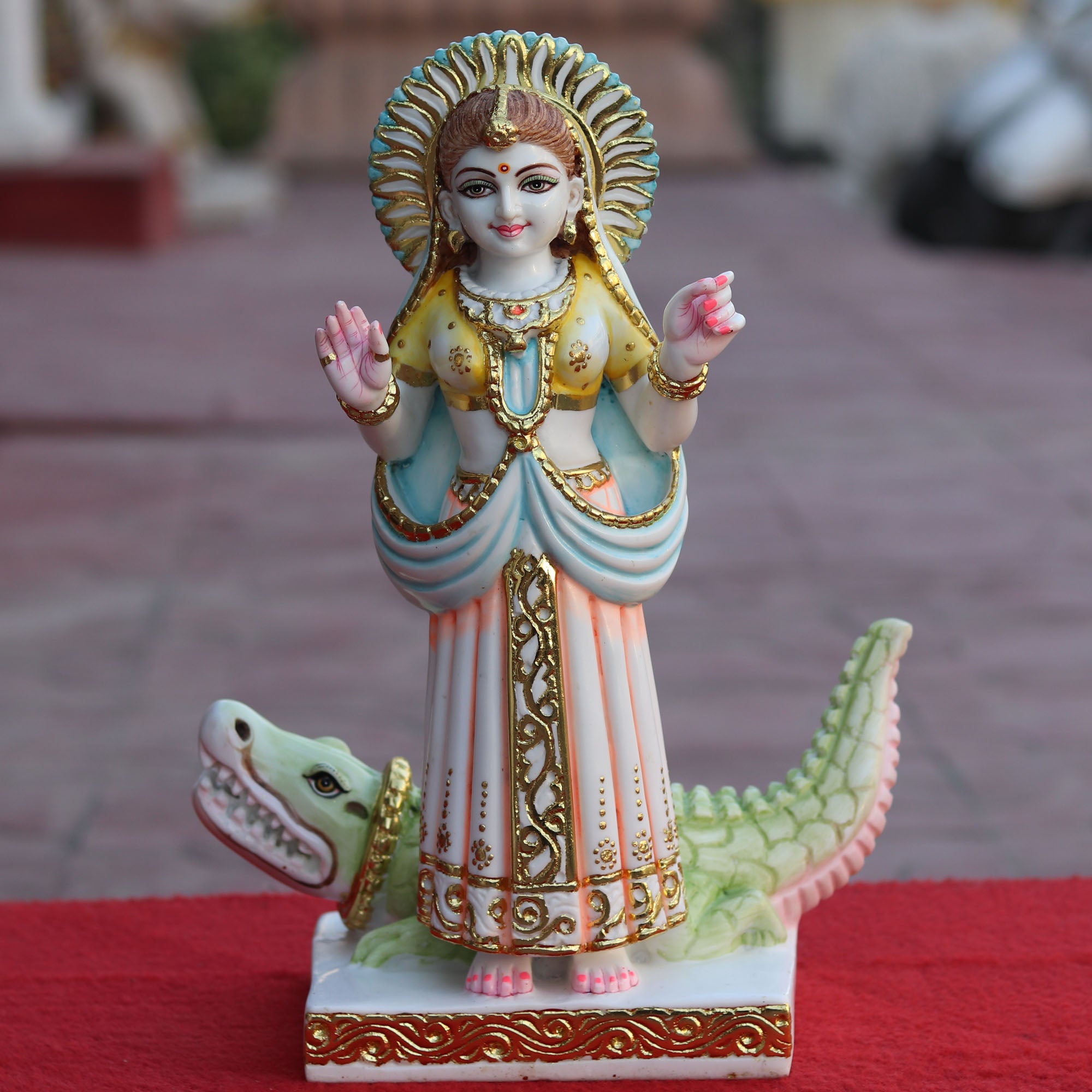 Marble Powder Khodiyar Maa Idol | 15 Inch