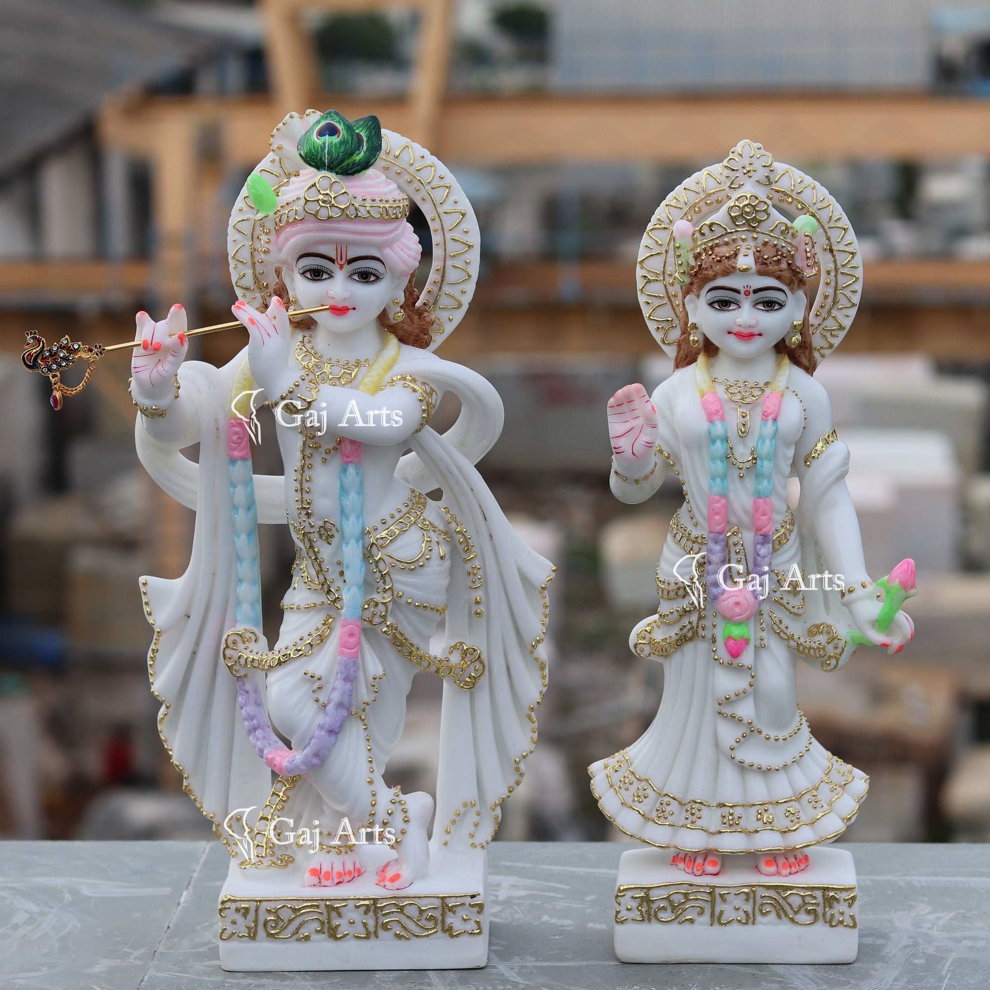 Marble Radha Krishna Idol | 15 Inch