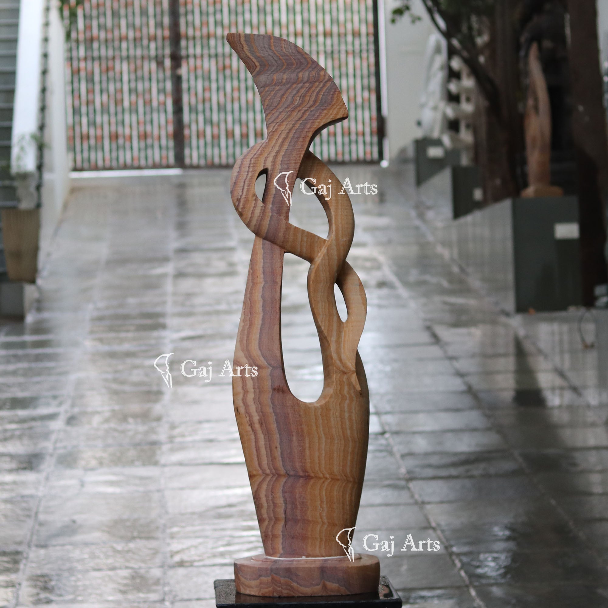 Sandstone Abstract Modern Art Sculpture | 52 Inch