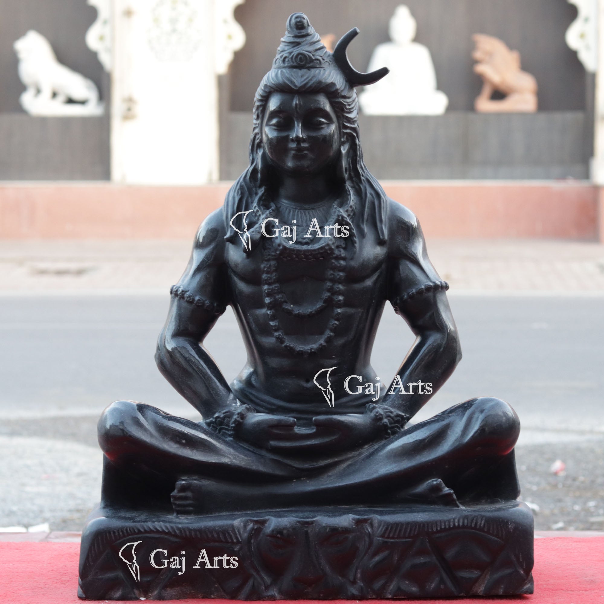 Black Marble Shiva Statue | 24 Inch