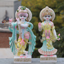 White Marble Ethiopia Radha Krishna Murti | 18 Inch