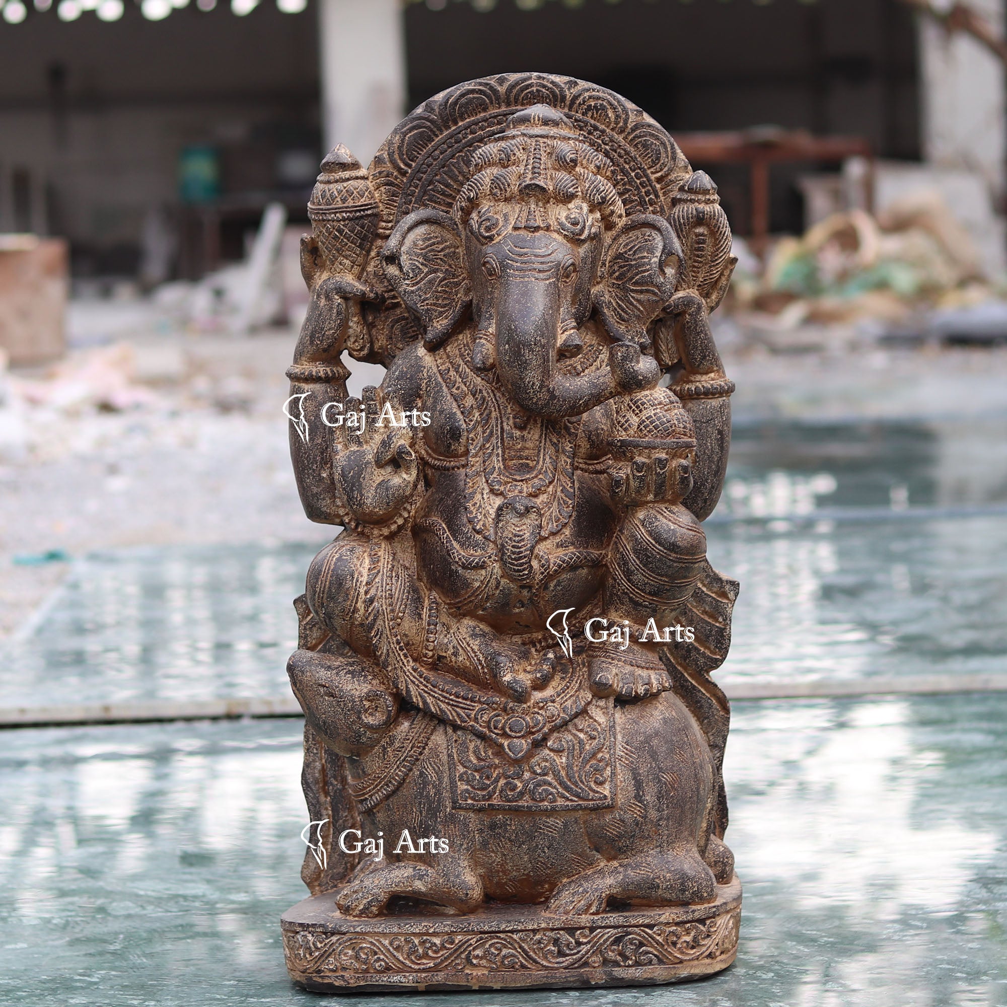 Sandstone Ganesh Statue | 30 Inch