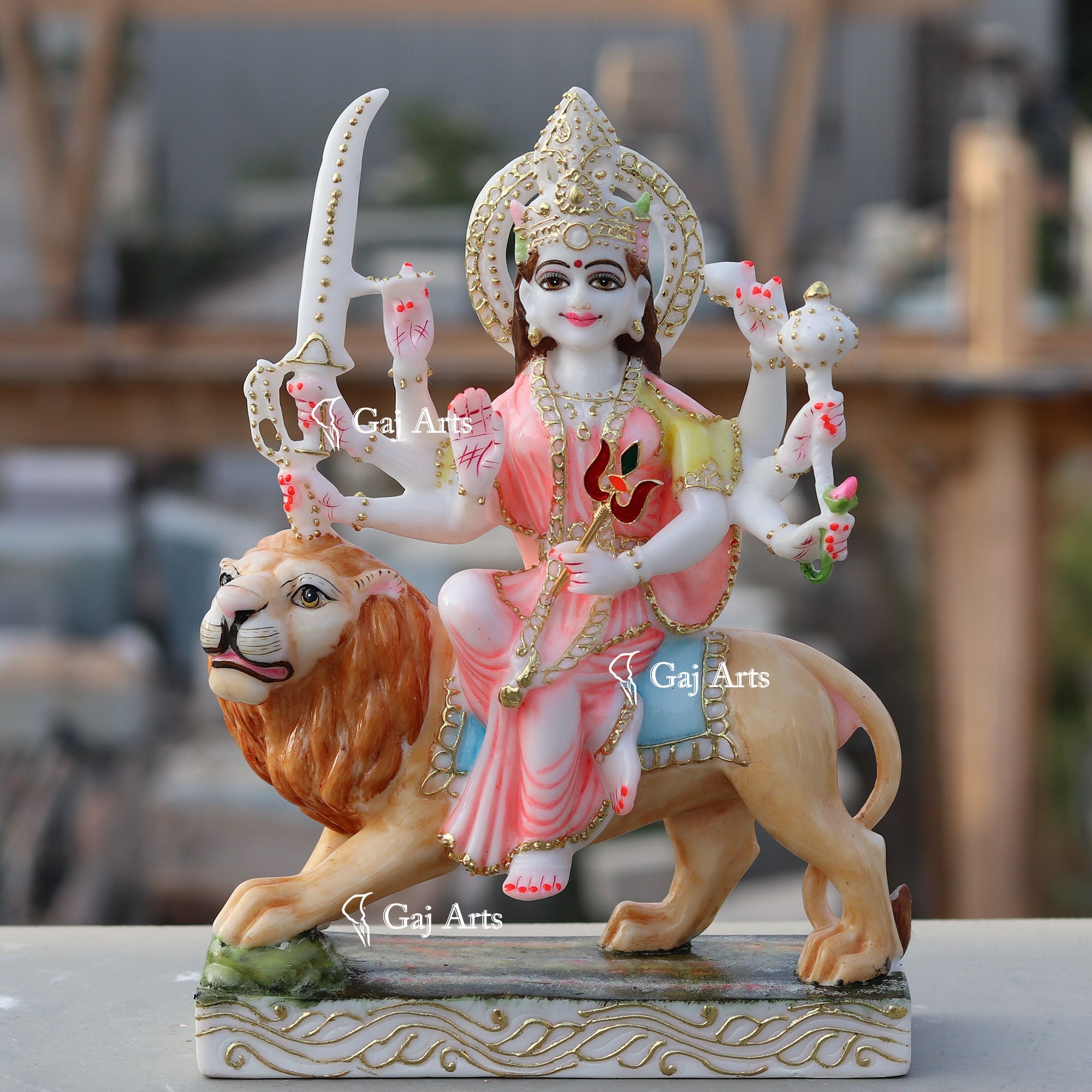 Durga Maa Ethiopia Marble Idol | 15 Inch