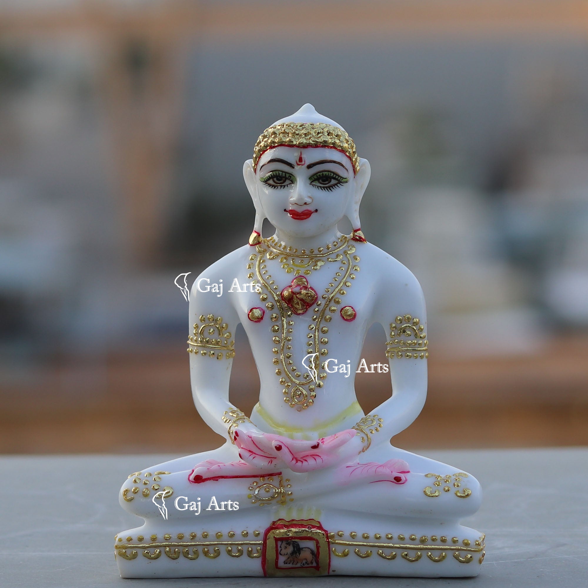 Marble Ethiopia Jain Idol | 5 Inch