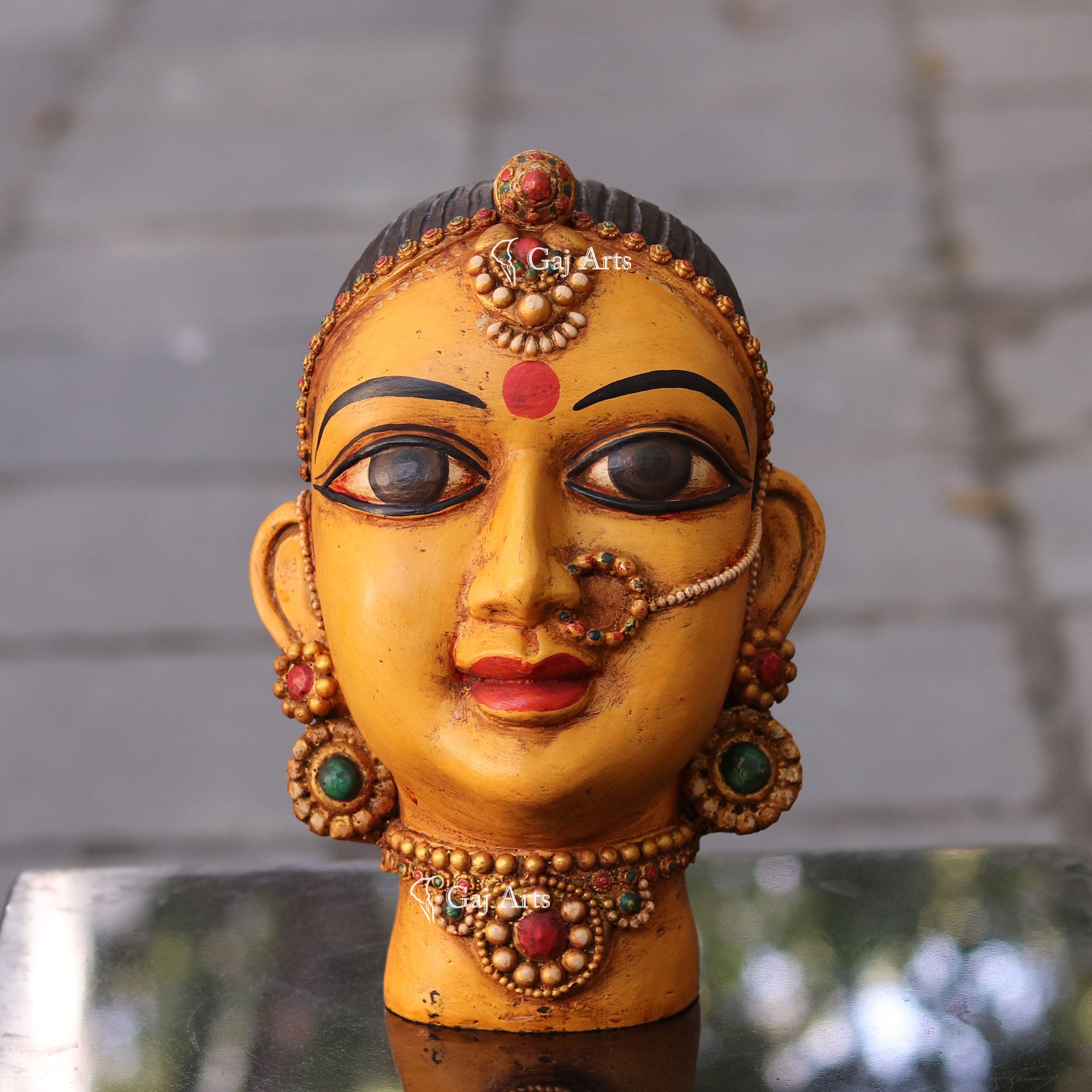 Wooden Bani Thani Decorative Statue | 12 Inch