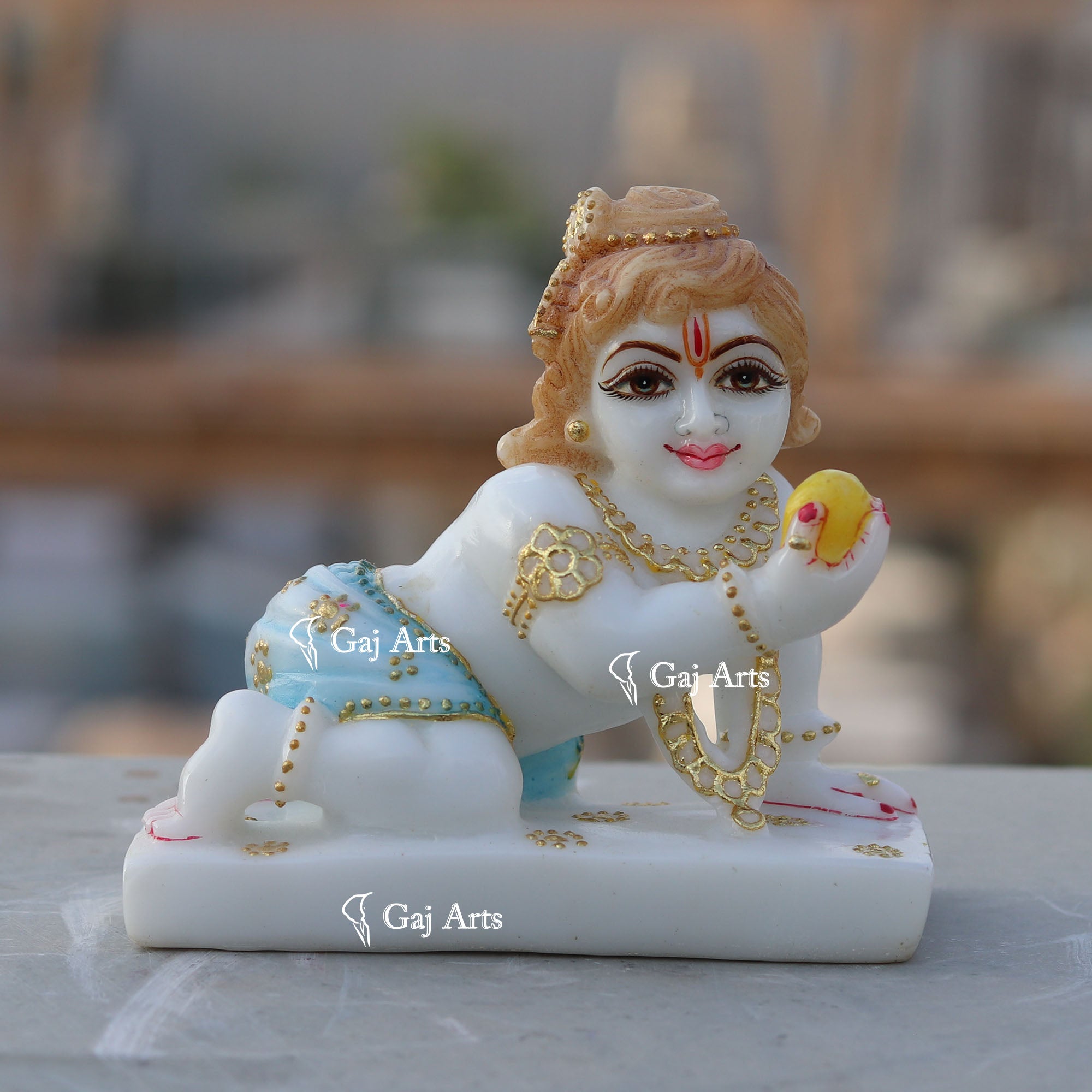 White Marble Bal Gopal Idol | 5 Inch