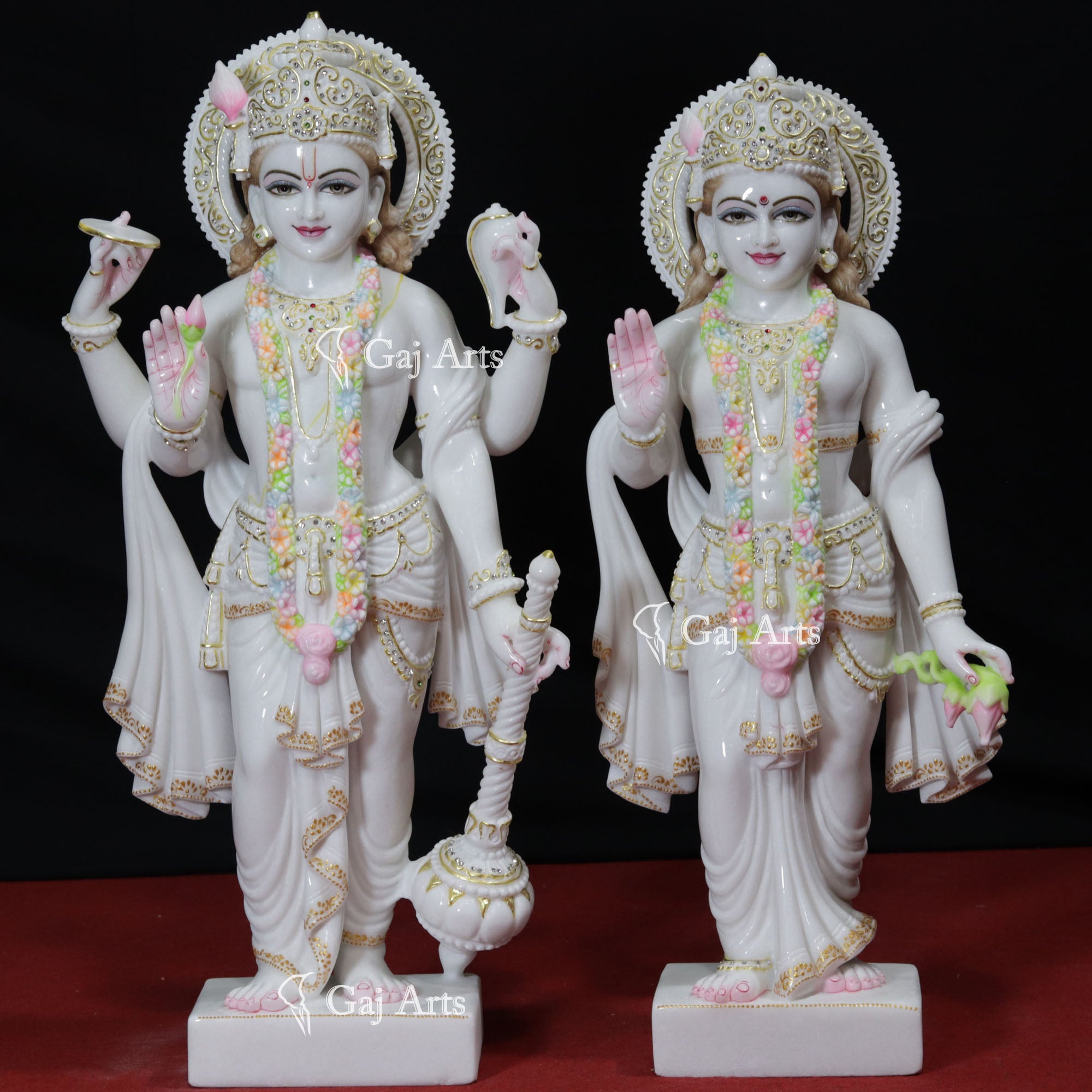 Marble Lakshmi Narayan Idol | 30 Inch