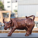 Marble Powder Bull Statue / 12 Inch
