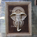 Antique Finish Elephant Face Wall Panel  | 48 Inch
