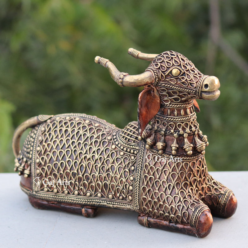 Bastar Dhokra Art Nandi 11"