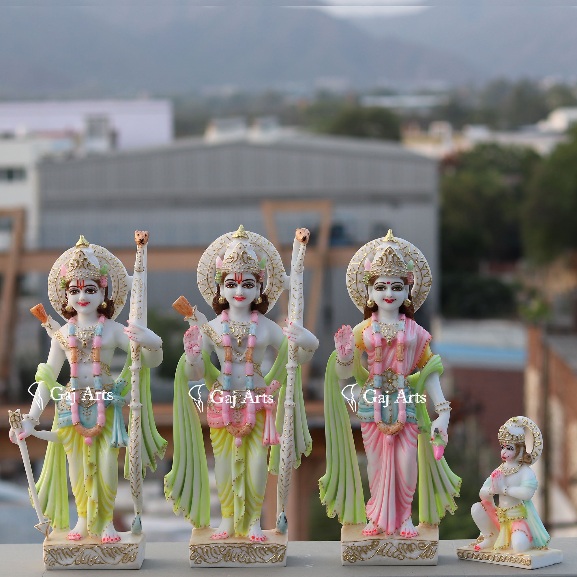 Ethiopia Marble Ram Jodi Idol | 18 Inch