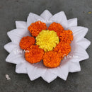 Marble Flower Bowl 9"