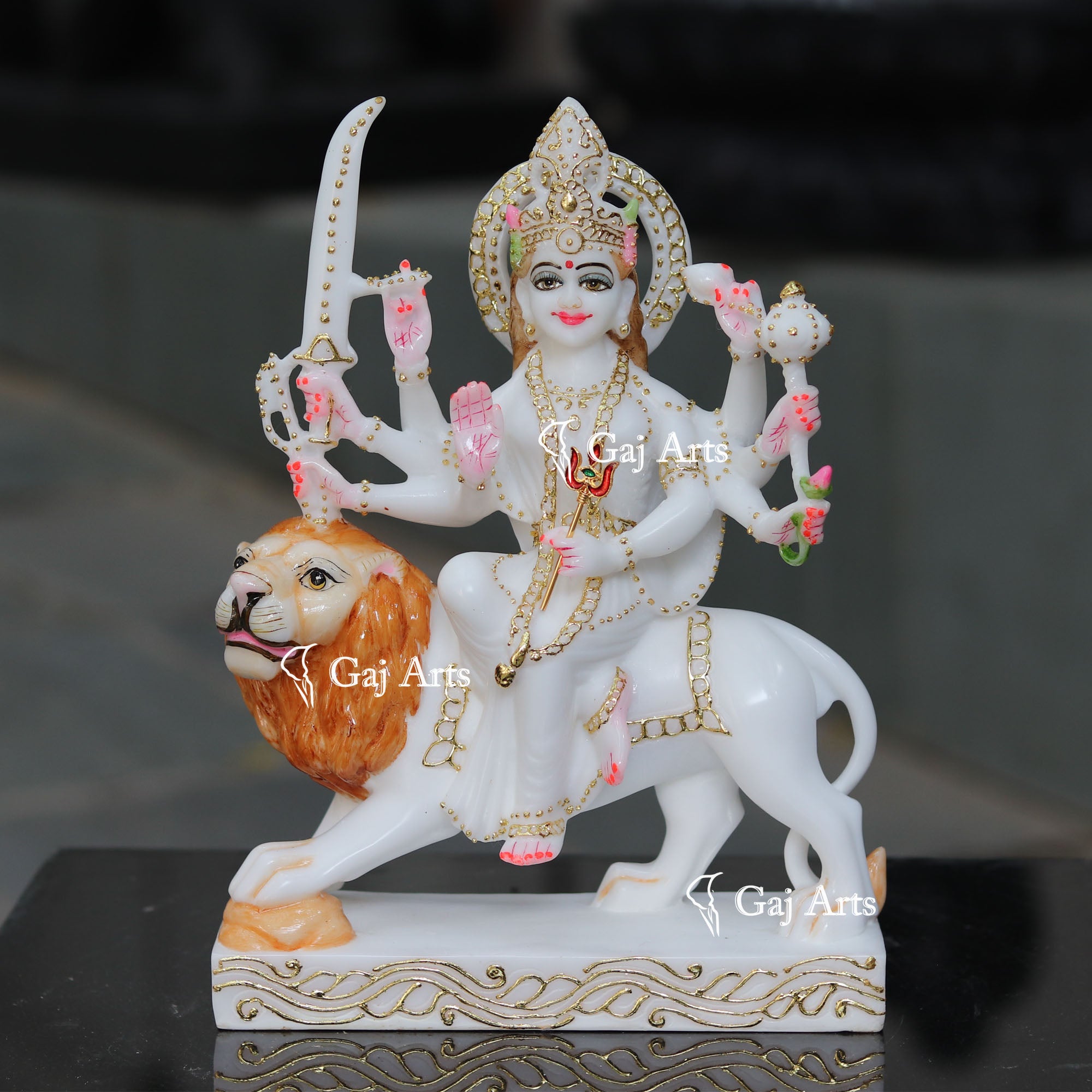 Marble Durga Maa Idol | 12 Inch