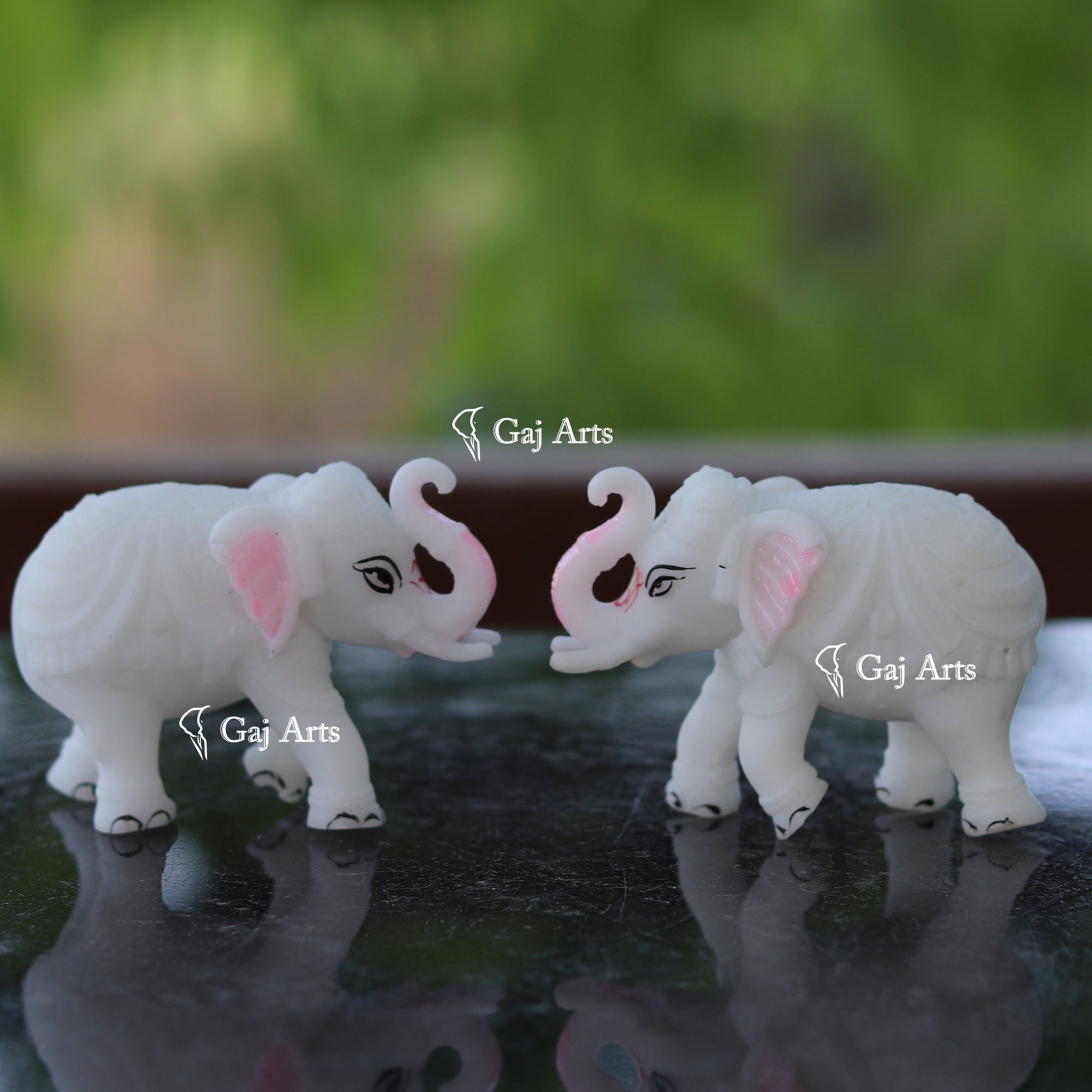 Korean Marble  Elephant Statue | 3 Inch