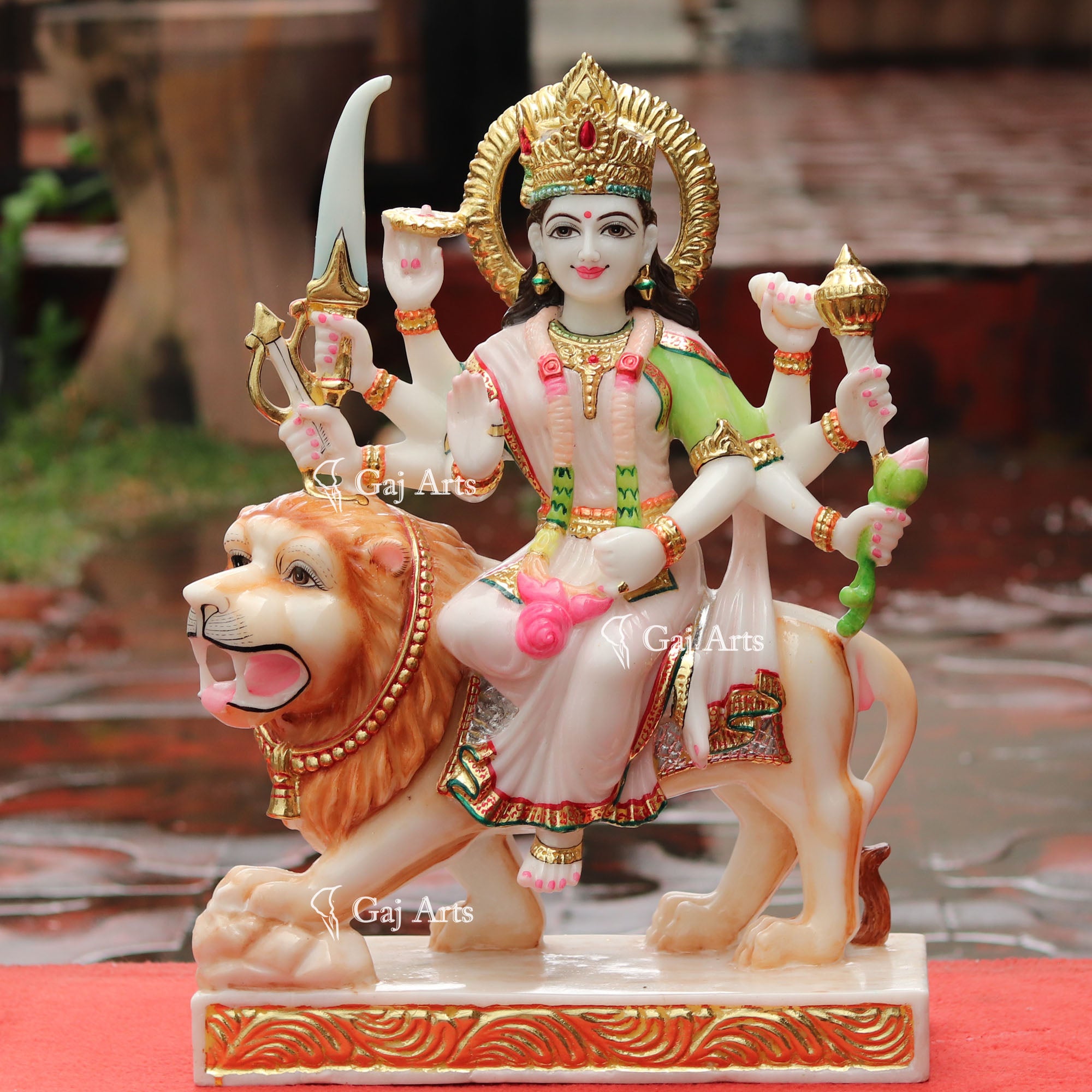 Marble Durga Mata Idol | 21 Inch