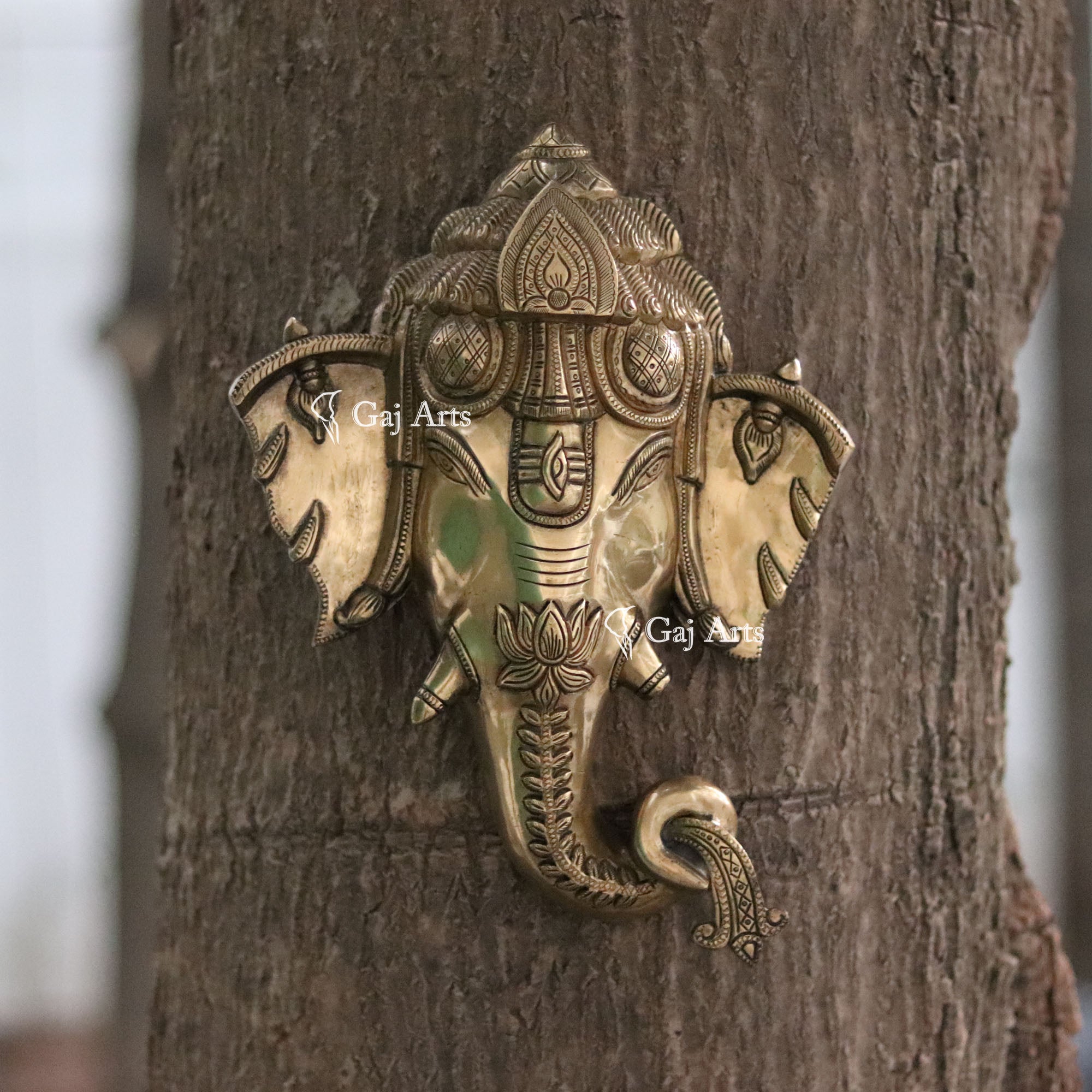 Brass Wall Hanging Ganesh | 12 Inch