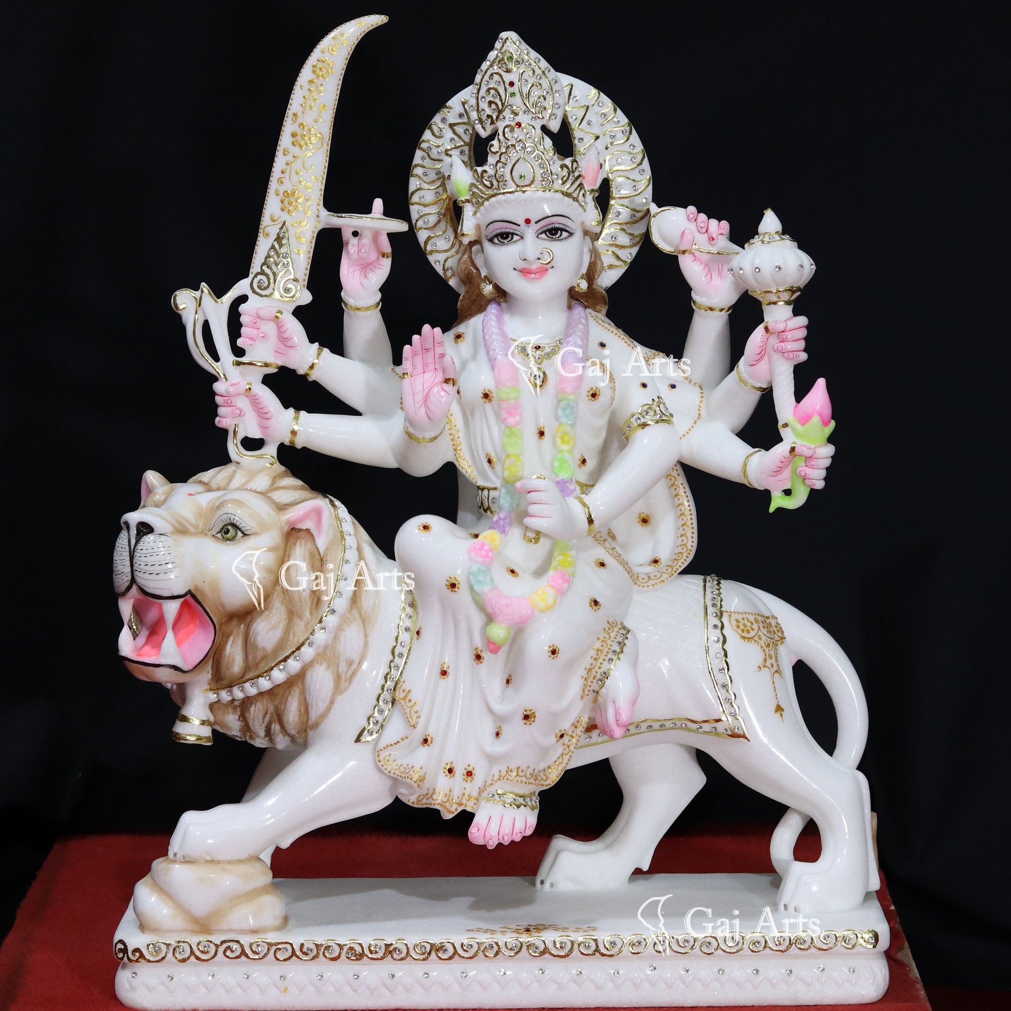Marble Durga Mata Idol | 24 Inch
