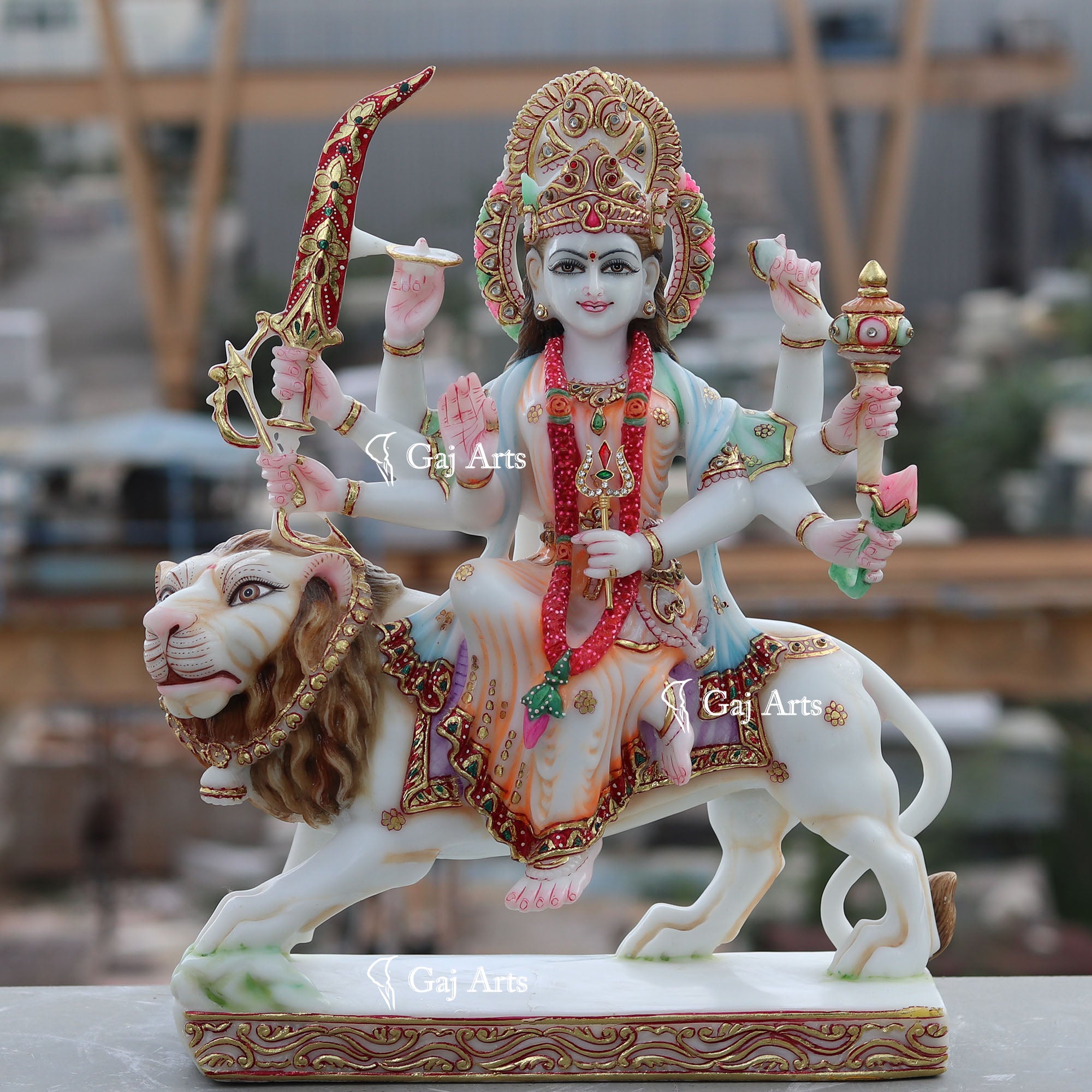 Marble Durga Maa Idol | 18 Inch